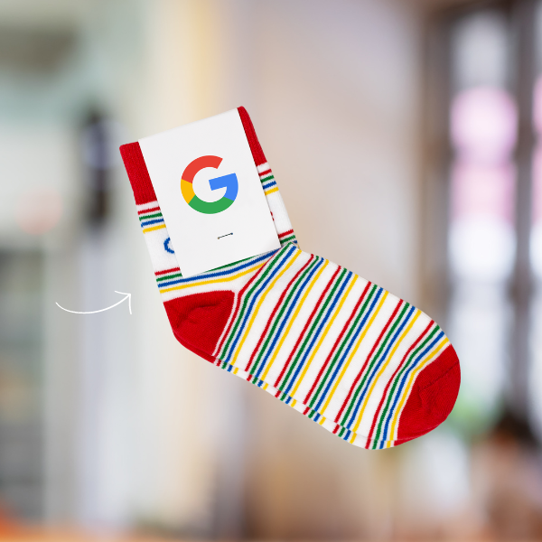 custom crew sock with logo for google