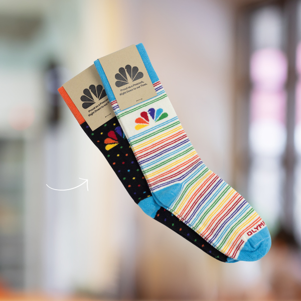 custom dress sock with logo for nbc